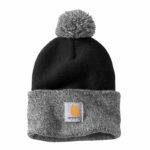 Berretto Carhartt Nero Bicolore con Pon Pon