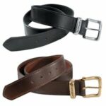 Cintura in pelle Carhartt nera e marrone